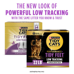 Purina Tidy Cats Performance Plus Tidy Feet: gránulos de forma especial que reducen que salgan de la caja.