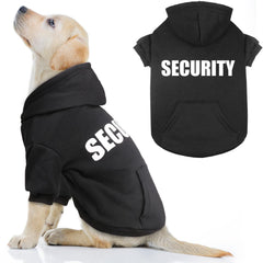 QDYU dog hoodie frente: comodidad suave para paseos diarios.