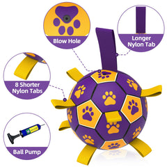 QDAN balón para perros duradero de 6 pulgadas, apto para morder con seguridad.