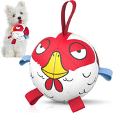 QDAN bola-perro diseño-pollo con correa, ideal para juegos y entrenamiento