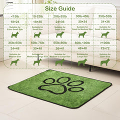 Qeils con capa superior verde suave, tacto cómodo para las patas.