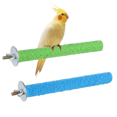 QfwdfcTrenz percha de madera para periquitos, juego de 2, ideal para ejercicio y descanso seguro.