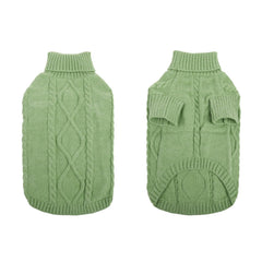 Queenmore suéter perro puños acanalados verde, ajuste seguro para paseos.