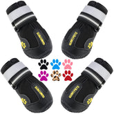 QUMY botas para perros grandes con ajuste seguro y bandas reflectantes para caminatas nocturnas