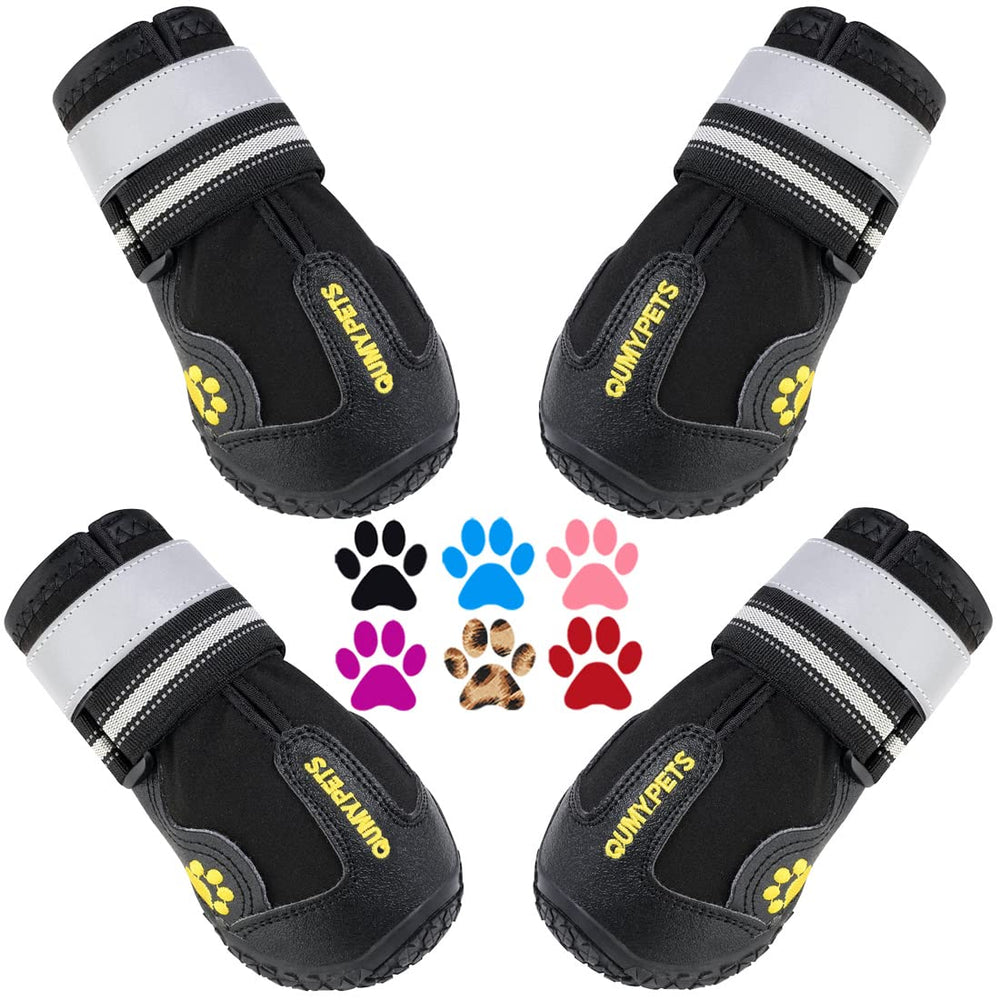 QUMY zapatos para perro grande con ajuste y correas reflectivas para mayor seguridad.