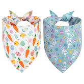 QUQULE bandana de Pascua para perro, dos caras, diseño festivo para fotos.