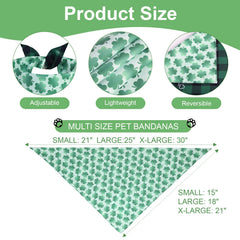 Bandana QUQULE para perro con diseño de cuadricula verde y blanco.