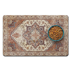 Alfombra QXWREL para comida de perros con capa absorbente que recoge derrames