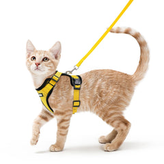 Rabbitgoo arnés para gatos de malla suave, paseo cómodo al exterior.