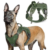 Arnés táctico Rabbitgoo para perro grande con ajuste cómodo para caminatas.