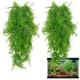 RAINFLOW plantas artificiales para terrario: helecho Boston colgante, refugio y estética para reptiles.