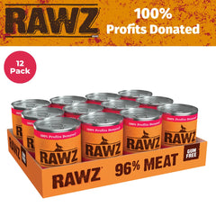 Caja de 12 latas Rawz con cordero, comodidad para la alimentación diaria.