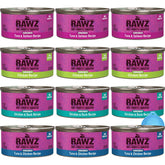 Rawz gato comida humeda deshebrada atun-salmon, sabor que estimula el apetito