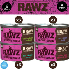 Rawz gato: lata de 3 onzas sin gomas para una dieta limpia.