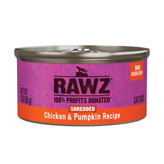 Rawz latas-gato-pollo-calabaza-3oz: alimento húmedo sabroso para gatos.