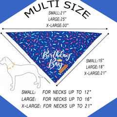 Bandana Realeaf azul para perro mediano, diseño festivo para celebraciones
