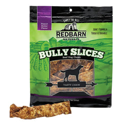 Redbarn Bully Slices para perros, empaque trio de 9 oz mostrando el formato de tres piezas