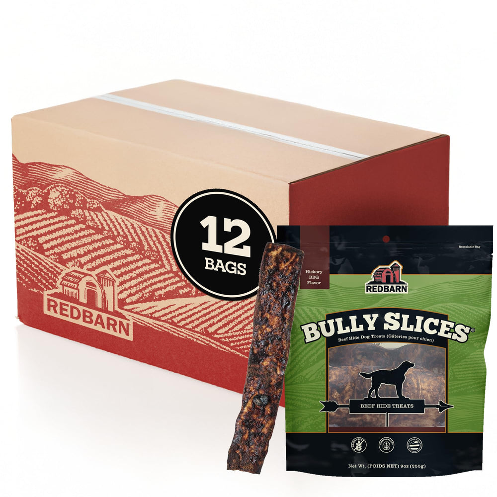 Redbarn Bully Slices sabor barbacoa para perros, ideal como premio durante el entrenamiento