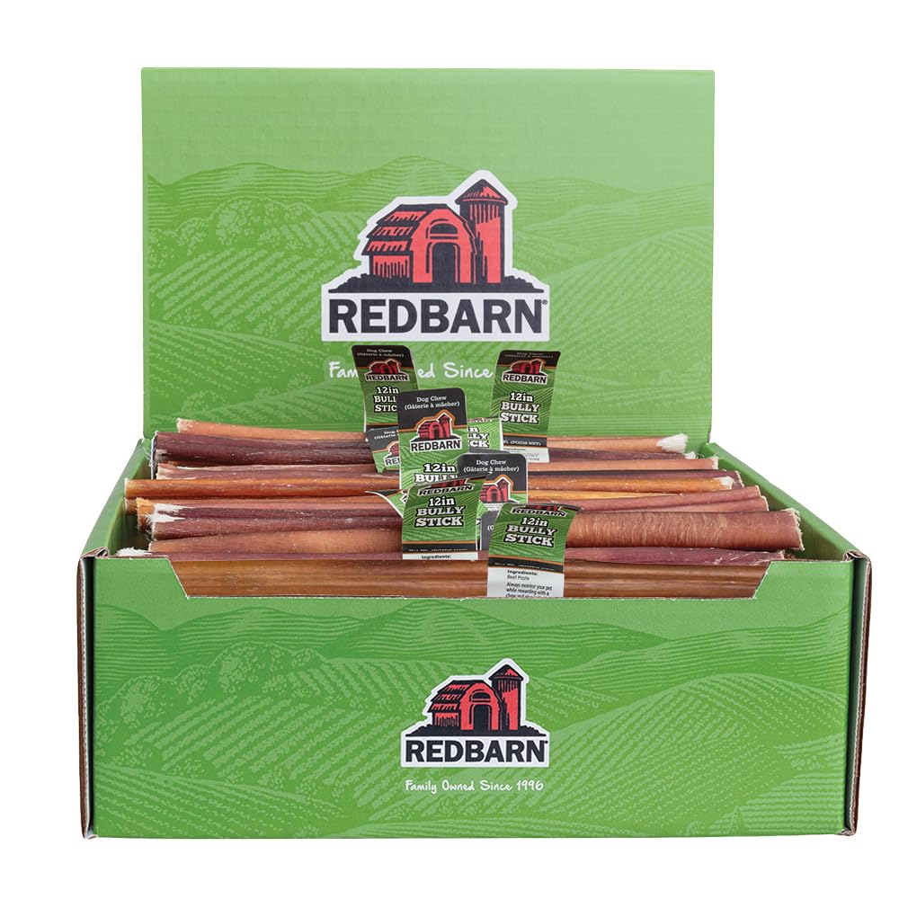 Redbarn palitos de res 12 pulgadas: masticación prolongada para perros.