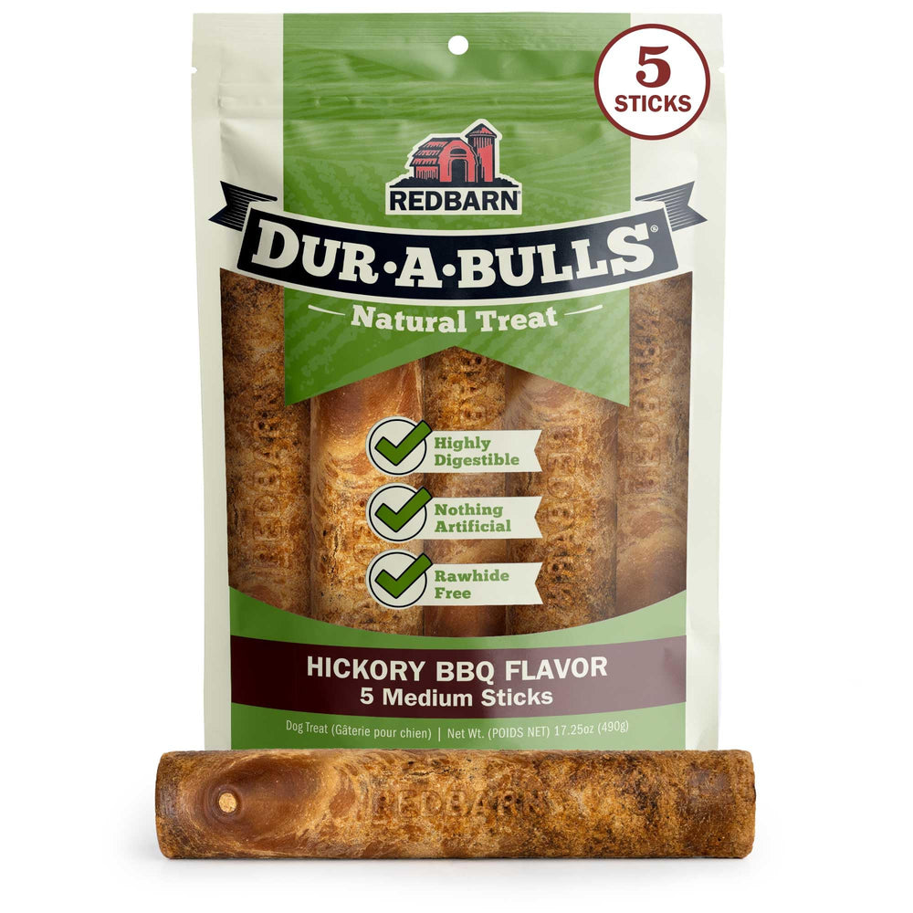 Redbarn Dur-a-Bulls palitos medianos con sabor ahumado de nogal para masticar saludable