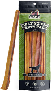 Redbarn palitos de carne 8-12 pulgadas para perros medianos y grandes, variedad atractiva.