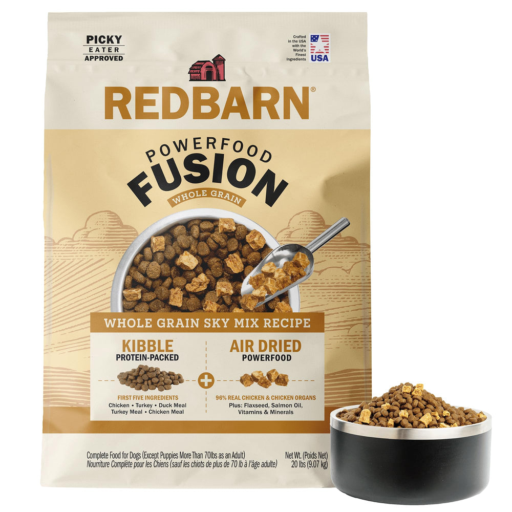 Redbarn Powerfood Fusion bolsa 20lb, práctico para alimentar diariamente al perro