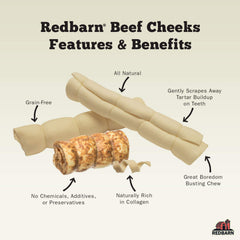 Redbarn rollos de mejilla con glaseado de pollo y zanahoria: sabor nutritivo para perros.