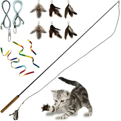 Repounce Forever Stick, vara para gatos con accesorios intercambiables para juego activo