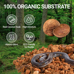 REPTI ZOO cama de coco para reptiles en terrario.