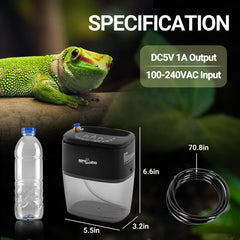 REPTI ZOO Mister Fogger 800ml con cabezal 360 grados dirige la niebla