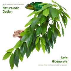 ReptiKing enredadera artificial para terrario, perfecta para trepar y esconderse.