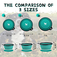Rest-Eazzzy cuenco plegable, diseño duradero para agua y comida durante viajes.