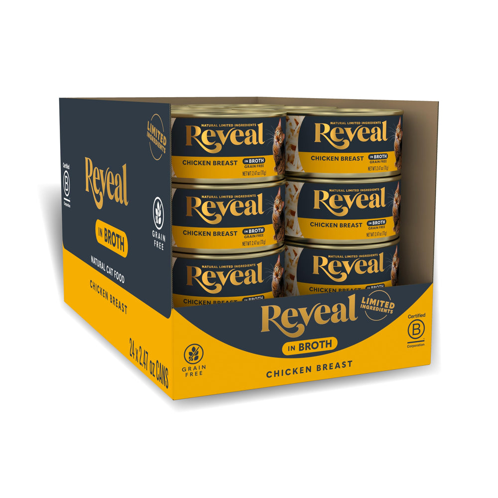 Reveal lata de gato sabor natural con proteína real en cada bocado