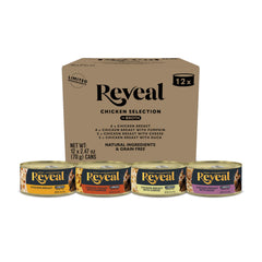 Reveal latas para gatos con variedad de sabores naturales para gusto selectivo.