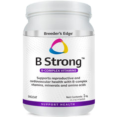 Envase Revival B Strong listo para suplementación diaria en perros y gatos.