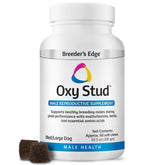 Revival Breeder’s Edge Oxy Stud, bote de gomitas para perros y gatos que apoya salud reproductiva.