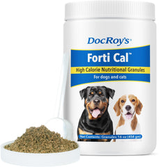 Forti Cal granulos para perros y gatos, aportando energía diaria.