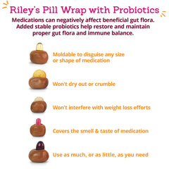 Riley's pasta moldeable, textura suave para medicación