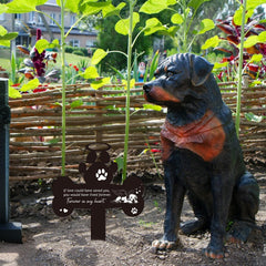 Rngmsi estaca jardín tumba perro tamaño práctico e instalación sencilla.