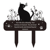 Rngmsi Gatos Memorial Lapida Jardin: señal duradera para exteriores.