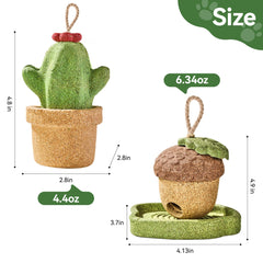 Rodizoo juguete conejillo de indias en forma de cactus para diversión y masticación.