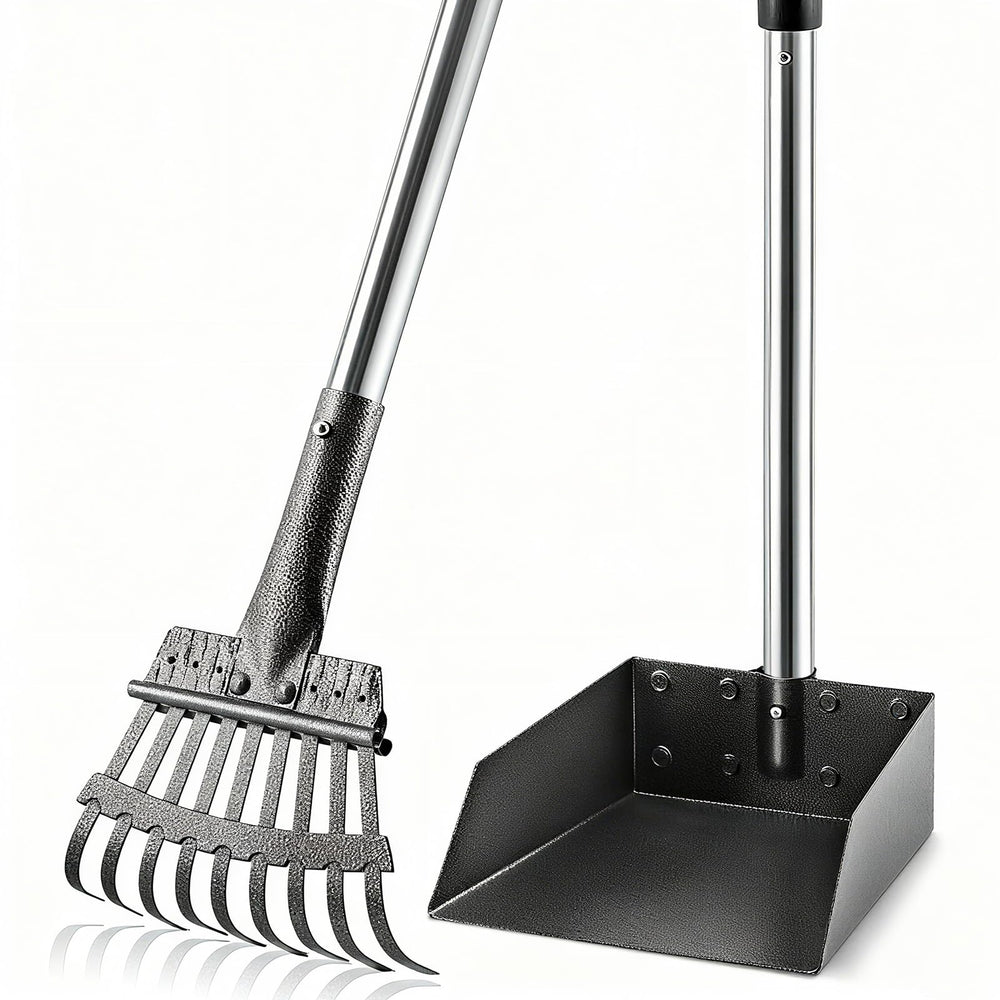 ROIUBPO Pooper Scooper mango-largo, facilita recoger sin doblarse