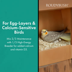 RoudyBush alimento diario para aves: etiqueta sin azúcares añadidos