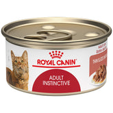 ROYAL CANIN Adult Instinctive en salsa, lata abierta para servir.