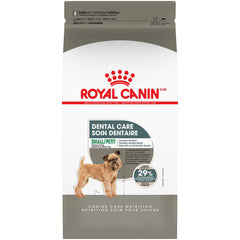 Royal Canin alimento seco para perros pequeños con enfoque en cuidado dental y limpieza diaria.