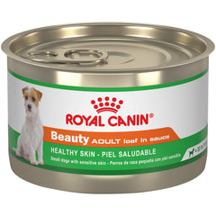 Royal Canin Belleza: lata en salsa para perro, favorece brillo y suavidad del pelaje.