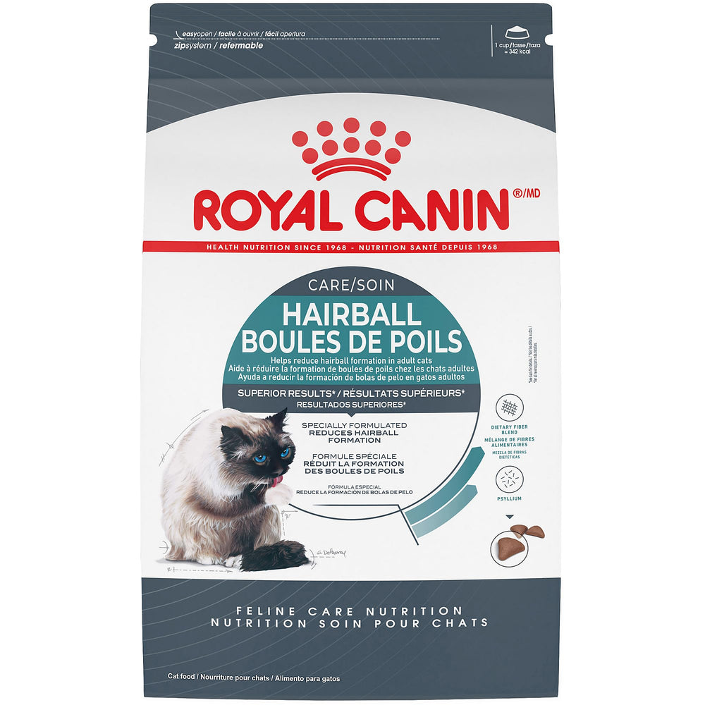 ROYAL CANIN: cuidado-bolas-pelo-seco-gato-adulto, ayuda a gestionar bolas de pelo.