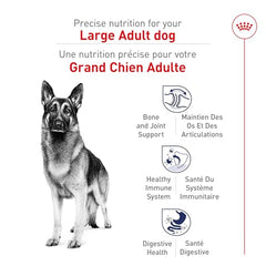 Royal Canin tamaño grande digestión óptima con fibra y prebioticos.