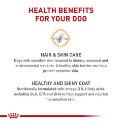 ROYAL CANIN Omega-3-6 – ingredientes para piel sana y pelaje brillante.