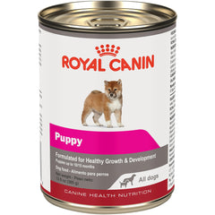Royal Canin paté en salsa para cachorro en lata de 13.5 oz, sabor apetecible.